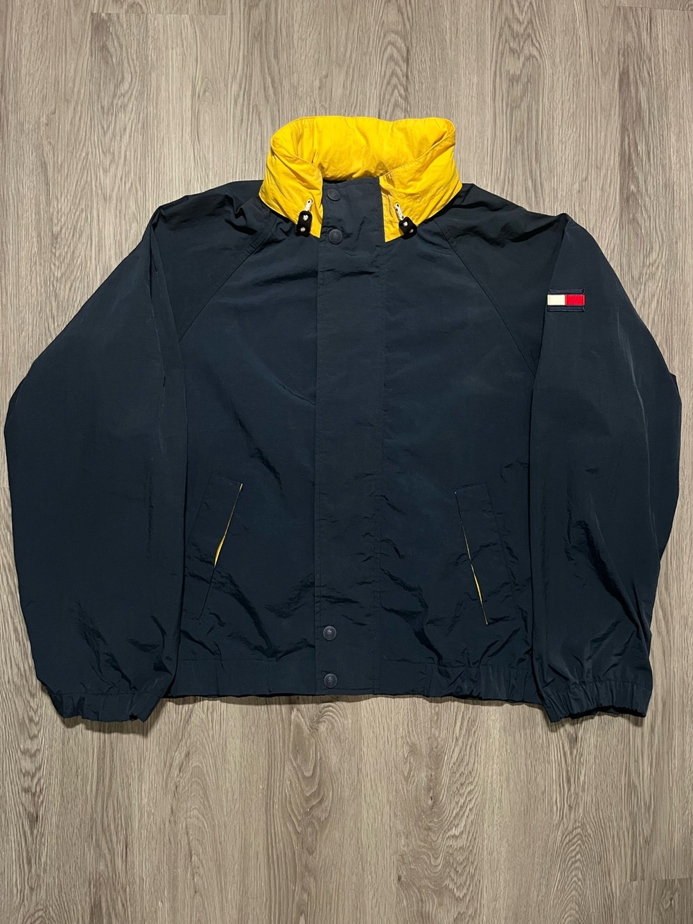 Vintage 90s Tommy Hilfiger sailing full zip button windbreaker jacket men’s L